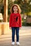 Girls-Boys Red and Black Ataturk Printed Long Sleeve T-Shirt 29 October Republic Day - 2