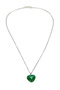 Malachite Stone Heart Pendant - Gift with Wooden Box - 6