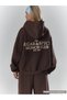 Unisex Women's and Men's Sugar Spice Design Letter Printed Oversize 3 Thread Hooded Sweatshirt and Baggy Sweatpants