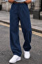 Men's Navy Blue Straight Cut Casual Sweatpants - 5