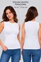 Women's Zero Sleeve Badi Undershirt T-Shirt (Tutku Authorized Seller) 2 Piece Set – 1 White 1 Black Cotton Flexible Daily Underwear - 3