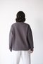 Women's Oversize Basic Crew Neck Sweatshirt Anthracite – 3 Thread Ribbed Fleece - 6