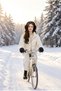 Women's Plush Ear Muffs and Fur Detailed Suede Gloves 2-Piece Winter Set - 4