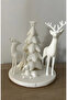 Christmas Themed Deer and Pine Tree Decorative Figurine Set – 4-Piece Desktop Decoration - 3