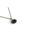 Natural Sapphire Stone Gold Color Steel Chain Women's Necklace - 5