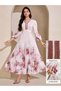 Rochie maxi, roz - 8