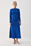 Boat Neck Dress with Detachable Collar - 2