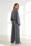Women's Smoked Batwing Blouse and Flowy Bottom Top Set Tkm-19000519 - 6