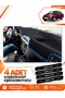 Fiat Albea (1999-2005) Compatible Front Torpedo Protection Case Carpet Protective Cover - Black-Blue - Fi002
