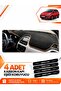 Fiat Punto Evo (2015-2021) Compatible Front Dashboard Protection Cover Carpet - Black-Brown - Fi017