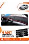 Mazda 626 Without Airbags (1998-2000) Compatible Front Torpedo Protection Cover - Black-Red - Ma010