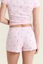 Patterned Cotton Pointelle Pajama Shorts - 4