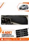Chevrolet Rezzo (2000-2011) Compatible Front Cover Torpedo Protection Case Carpet - Black-Beige - Ch003