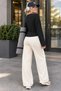Women's Black Side Gathered Detailed Waist-Fitted Blouse - 6