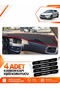 Volvo V40 (2012-2019) Compatible Front Torpedo Protection Protective Case Carpet Cover - Black-Red - Vo005