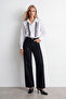 Women's white embellished buttoned oversize shirt alc-x15896 - 4