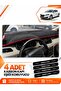 Peugeot 508 (2010-2018) Compatible Front Torpedo Protection Case Carpet Cover - Black-Red - Pe015
