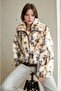 Robi̇n Women's Leopard Patterned Faux Fur Coat with Leather Tunnel Lining at the Waist - 5