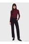 Two Mt Shop Quality Lcw Modest Burgundy Camisole Plain Super Skinny & Extra Slim Long Sleeve Women's Bodysuit - 2