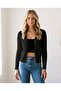 V-Neck 100% Cotton Knitwear Openwork Pattern Button Detailed Cardigan Standard (Suitable for Those Wearing M-L-Xl) - 2