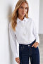 Woman's white knitted button detailed shirt alc-x15897 - 3