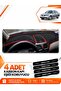 Nissan Almera Covered (2000-2006) Compatible Front Torpedo Protection Cover - Black-Red - Ni001