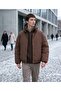 Tnf Red Box down Jacket Unisex Outdoor Coat (700 Fill Goose down) Brown