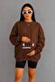 3 Yarn Combed Cotton Baby Loadi̇ng Printed Maternity Sweatshirt Jq5