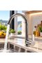 Delta Chrome Cane Pipe Kitchen Faucet – Stylish Design, Single Handle Modern Sink Faucet - 4