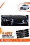 Peugeot 301 (2012-2022) Compatible Front Torpedo Protection Case Carpet Protective Cover - Black-Blue - Pe007