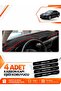 Ford Focus 4 (2017-2021) Compatible Front Dashboard Protection Cover Carpet - Black-Red - Fo013