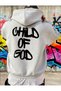 Unisex Child of Printed Premium Hooded 2-Thread Oversize Sweatshirt