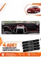 Chevrolet Aveo T300 (2011-2015) Compatible Front Torpedo Protection Cover - Black-Red - Ch009