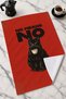 No Means No Black Cat Written Red Modern 2-Piece Kitchen Towel Set 35X55 - 5