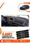 Opel Insignia (2008-2013) Compatible Front Torpedo Protection Case Carpet Cover - Black-Brown - Op010