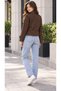 Women's Brown Epaulet Buttoned Lined Short Trench Coat - 5