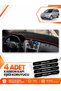 Honda Hr-V (1998-2005) Compatible Front Torpedo Protection Case Carpet Cover - Black-Red - Ho018