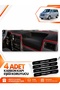 Volkswagen Transporter T4 (1990-2003) Compatible Front Torpedo Protection Cover - Black-Red - Vw026
