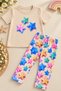 Girl's 3D Star Pattern T-Shirt and Leggings 2-Piece Set
