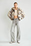 Robi̇n Women's Leopard Patterned Faux Fur Coat with Leather Tunnel Lining at the Waist - 2
