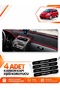 Honda Jazz (2002-2008) Compatible Front Glove Box Protection Cover Carpet Cover - Black-Red - Ho016