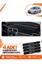 Ford C-Max (2003-2010) Long Covered Compatible Front Cover Glove Box Protection Case - Black-Beige - Fo002