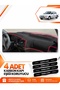 Toyota Corolla Legendary Model (1991-1997) Compatible Dashboard Protection Cover - Black-Red - To012
