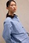 Ribbed Collar, Pocketed, Button Closure Velvet Coat - 3