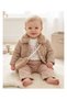 4-Piece Quilted Floral Baby Girl Set 6-9 Months 9-12 Months 12-18 Months Newborn Baby Set Jacket+Long-Sleeved Snap-On Bodysuit+Pants+Bag Baby Girl Set - 3