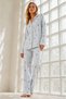 Women's Regular Wrinkled Blue Pajama Set