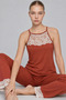 Night Red Women's Lace Detailed Relaxed Pajama Set 4743 - 3