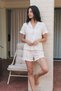 Women's Flexible Shorts Loose Multi-Color Pajama Set - 4