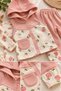 Baby girl floral print hooded vest long sleeve t-shirt and sweatpants 3-piece set 3-6 months - 4