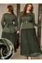 Rochie maxi, kaki - 6